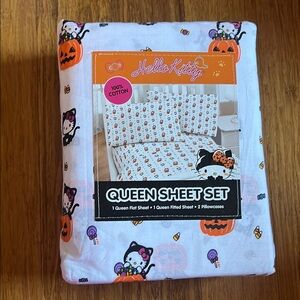 Hello Kitty Queen Sheet Set - White